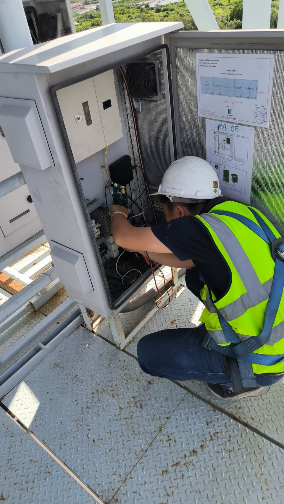 ตรวจสอบ และทดสอบการทำงานของอุปกรณ์ภายในตู้ควบคุม